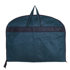 Kuber Industries Folding Blazer Cover|Non Woven Embossed Hanging Coat Cover|Transparent Window Wardrobe Organizer With Zipper (Green)