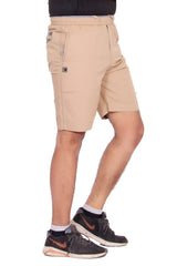 Kuber Industries Cotton Chinkara Bermuda Shorts for Men-XXL (Brown)