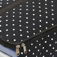 Heart Home Dot Print Cotton Shirt Cover/Clothing Organizer/Wardrobe Organizer For Home, Traveling (Black) 54HH4180.