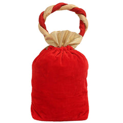 Kuber Industries Checkered Velvet Rajasthani Potli Bag
