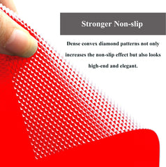 Kuber Industries Duty Diamond/Dots Shelf Liners, Non-Slip Drawer Liner Cabinet Pad Refrigerator Mat No Odor for Home and Kitchen-45X500 cm (5 Mtr,Red)-KUBMART11721