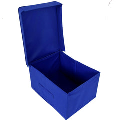 Kuber Industries Disney Tram Mickey Print Non Woven 2 Pieces Fabric Foldable Shirt Cover Storage Organizer Box with with Lid, Extra Large (Royal Blue)-KUBMART1726