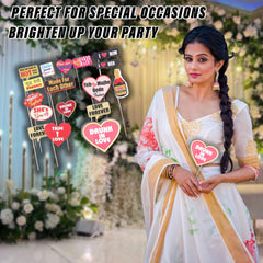 Heart Home Party Photo Props | Cardboard Cupcake Picks |Decorations Supplies for Farewell | Birthday Party | Theme Cupcake Topper | 150 Pieces | PP-8033 | Multicolor