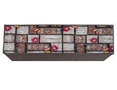 Kuber Industries Flower Design PVC Air Conditioning Dust Cover Waterproof Folding Spilt Ac Cover for 1.5 Ton Indoor Unit (Brown) - CTKTC40723