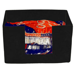 Kuber Industries 3 Pieces Large Capacity Space Saver Closet, Stackable and Foldable Saree, Clothes Organiser (Grey & Black & Royal Blue) -CTKTC39416