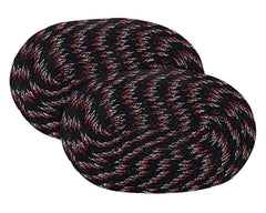 Kuber Industries Cotton Oval Door Mat For Porch/Kitchen/Bathroom/Laundry Room,Pack of 2 (Black) 54KM3949