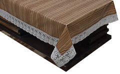 Kuber Industries Wooden Design PVC 4 Seater Center Table Cover 60"x40"(Light Brown, Standard)-CTKTC32936