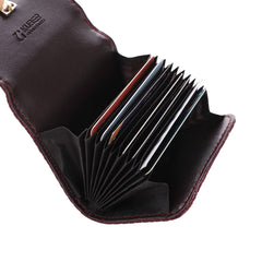 Kuber Industries Card Holder Wallet for Men Women|Debit Credit Card Holder|Wallet for Id, Visiting Card, Buisness Card|Button Closure Wallet|Red