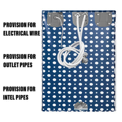 Heart Home Washing Machine Cover | Dot Print Washing Machine Cover | PVC | Top Load Semi-Automatic Washing Machine Cover | Blue