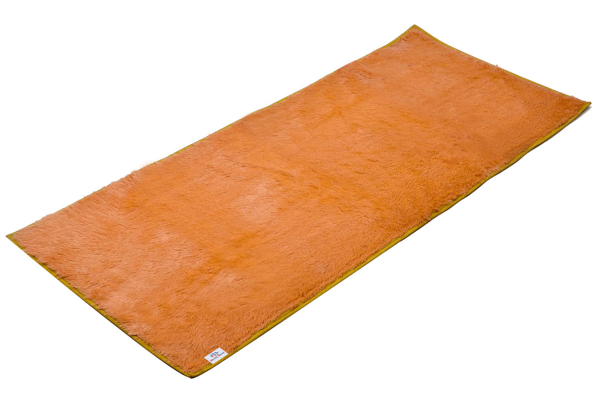 Heart Home Shaggy Bedside Runner Home Floor Décor Rugs for Living, Dinning, Office, Rooms & Bedroom (Brown)-HS40HEARTH23994, Standard