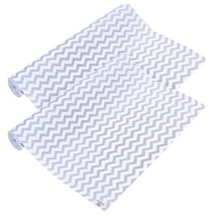 Heart Home Shelf Liner | EVA Kitchen Cabinet Shelf Mat | Anti-Slip Bathroom Mat | Fridge Mat | Table Mat | Zig Zag Design Wardrobe Mat | 1.5 Meter | Pack of 2 | Gray