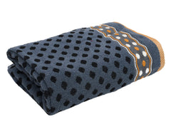 Kuber Industries Dot Printed Super Soft, Fluffy, and Absorbent Cotton Bath Towel, 30"x60" - Pack of 2 (Blue)-50KM01792