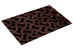 Heart Home Washable, Non Slip Velvet Doormat for Indoor (Dark Brown)