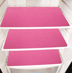 Heart Home Multi Purpose Waterproof,Stain Resistant, Washable Refrigerator/Fridge Drawer Mat, Set of 6 (Pink)