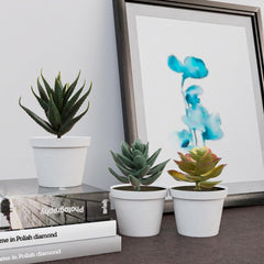 Heart Home Flowers Succulent Leaves | Artificial Succulent Leaves for office | Flower Succulent Leaves for Outdoor | Succulent Leaves for Home Décor | Pack of 6 | Green