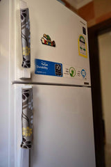 Kuber Industries Cotton 2 Pieces Fridge Handle Cover (Gold) -CTKTC5787