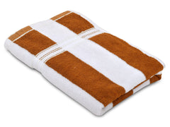 Kuber Industries Lining Design Soft Cotton Bath Towel, 30"x60", Pack of 2 (Brown & Blue), Standard (HS39KUBMART023865)