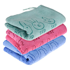 Heart Home Cleaning Towel | Reusable Cleaning Towel for Baby | Duster Towel for Home Cleaning | Skip Cleaning Cloth Towel with Hanging Loop | 30x40 | Pack of 3 | Multi