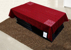 Kuber Industries Cotton 4 Seater Center Table Cover (Maroon)