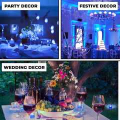 Homestic LED Tea Light Candles for Home Decor |Battey Operated |Flameless Yellow Light |Diwali Lights for Home Decoration,Along with Other Festivities |B0-051702B (Candle with Blue) Pack of 24