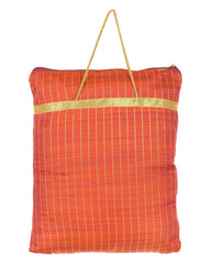 Kuber Industries Polyester Strips Print Hand Bag/Grocery Bag For Women/Girls With Handle Pack of 6 (Red) 54KM4042