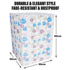Heart Home Washing Machine Cover | Dot Print Washing Machine Cover | Soft PVC Top Load Fully-Automatic Washing Machine Cover | Multi