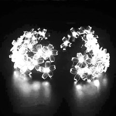 Kuber Industries 28 Led Direct Plug Crystal Flower Designer 10 Meter String Light for Festivals and Home Decoration, White-CTKTC022920
