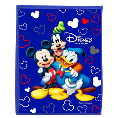 Kuber Industries Disney Team Mickey Print Non Woven Fabric Foldable Laundry Basket, Toy Storage Basket, Cloth Storage Basket with Lid & Handles (Set of 2, Royal Blue)-KUBMART3459