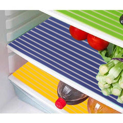 Kuber Industries Lining Design PVC 6 Piece Refrigerator Drawer Mat Set - Multicolour