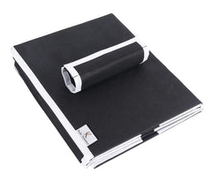 Kuber Industries 4 Shelf Closet/ Wardrobe Hanging Organizer|Shoes Storage Cupboard|Non Wovan Foldable With Universal Fit|Size 31 x 25 x 80, Pack of 1 (Black)- (Glossy,Fabric)