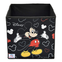Heart Home Non-Woven Mickey Print Flodable Storage Box/Wardrobe Organizer For Home Decor (Black) 54HH4240.
