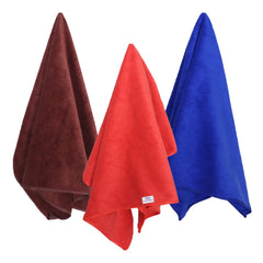 Heart Home Cleaning Cloths|Microfiber Highly Absorbent Wash Towels for Kitchen,Car,Window,24 x 16 Inch,Pack of 3 (Assorted)