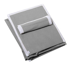 Heart Home Foldable and Universal Fit 4 Shelf Closet Hanging Fabric Storage Organizer (Grey)-HHEART15319