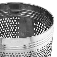 Heart Home Stainless Steel Perforted Dustbin/Garbage Bin for Home, Office, Kitchen, Bathroom Use, 10 Litre- Pack of 2 (silver)-47HH0772