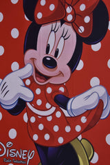 Heart Home Disney Minnie Print Silk Special Long Crush Single Bedsheet with 1 Pillow Cover (Red)-HEART10148