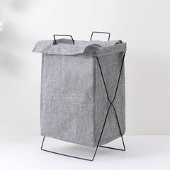 Homestic Laundry Basket For Clothes|Foldable Laundry Hamper|Basket For Toys, Dirty clothes, Storage "40 LTR" (Grey)