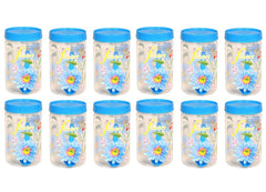 Kuber Industries 12 Piece Plastic Container Set, 500ml, Blue