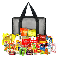 Kuber Industries Rexine Shopping Bags/Grocery Bag for Carry Grocery, Fruits, Vegetable with Handles Pack of 2 (Grey) 54KM4018