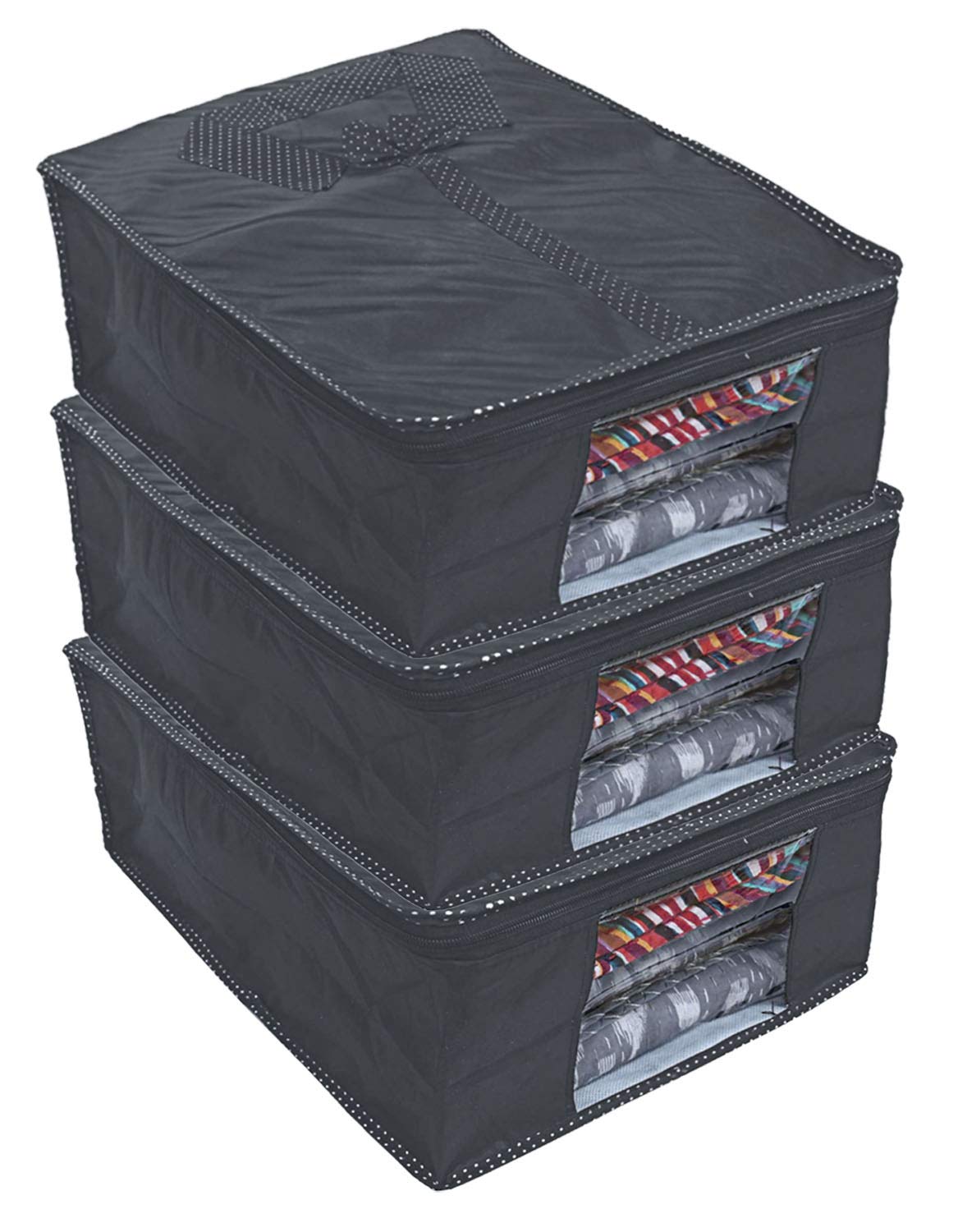 Kuber Industries 3 Pieces Parachute Waterproof Shirt Cover (Grey) - CTKTC31256