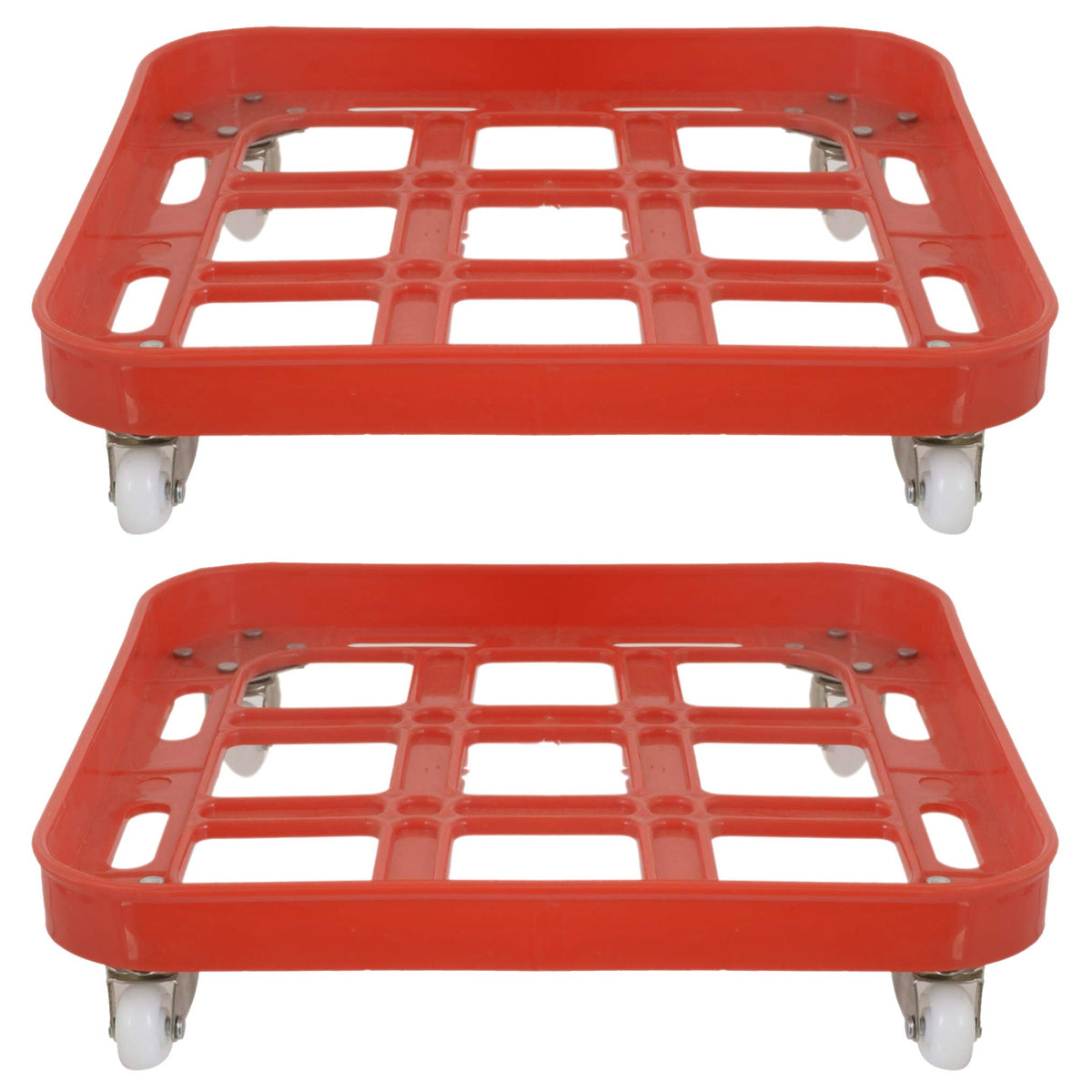 Kuber Industries 2 Pieces LPG Square Cylinder Trolley Stand with Wheels,Gas Cylinder Stands,Gas Cylinder Trolley (Red)-KUBMARTK11188