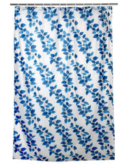Kuber Industries 0.20mm Leaf Printed PVC AC Curtain with Hooks,7 Feet (Blue), Standard (HS39KUBMART023644)