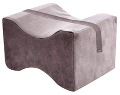 Kuber Industries 2 Pieces Memory Foam Orthopedic Knee Support Leg Rest Pillow for Side Sleepers, for Relief from Sciatica, Back Pain, Leg Pain (Grey)-CTKTC039227