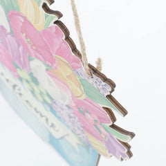 Kuber industries Door Decor Panel|Wall Hanging Wooden Frame Board|Decorative Items for Living Room, Bedroom, Entrance (Multi)