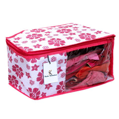 Kuber Industries Non Woven Fabric Clothes Organizer Combo|3 Pieces Blouse Cover|3 Pice Saree Cover|Pack of 6 (Pink)