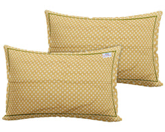 Heart Home Bandhej Print Breathable & Soft Cotton Pillow Cover for Sofa, Couch, Bed, Set of 2 (Sand) 54HH4122.