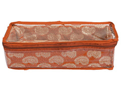 Kuber Industries Multipurpose Carry Design Laminated 1 Rod Bangle Box/Organizer/Case With Tranasparent Top (Orange)-47KM01