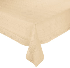 Kuber Industries Circle Printed Cotton 4 Seater Center Table Cover,40"x60" (Cream)-44KM07