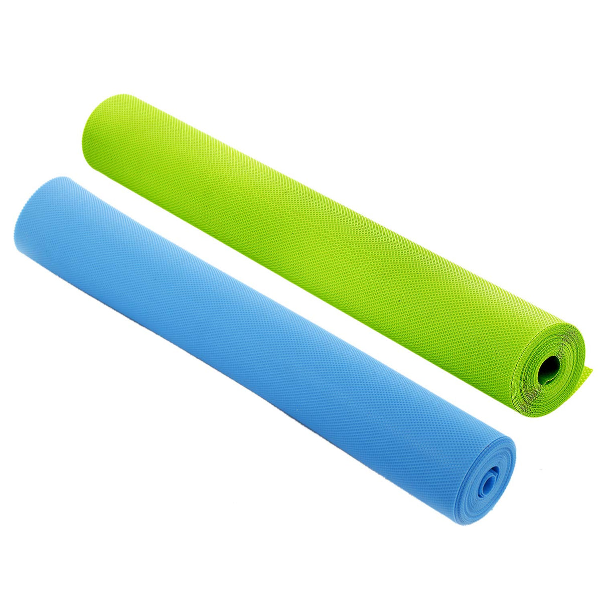 Kuber Industries 2 Pieces Multipurpose Textured Super Strong Anti-Anti Skid Mats and Liners for Drawer, Refrigerator, Cupboard, Shelf, Size 45X300cm (3 Meter Roll, Multi)