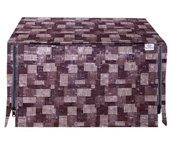 Heart Home PVC 3D Check Printed Microwave Oven Cover,20 LTR. (Brown)-HS43HEARTH26041