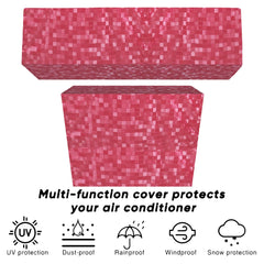 Kuber Industries 3D Design 2 Piece PVC Split Indoor and Outdoor AC Cover for 1.5 Ton Capacity - Maroon (CTKTC01712), Standard